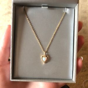 Zales opal and white sapphire necklace